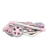 DeCuevas Toys Sophie Twin Doll Stroller – Foldable Double Doll Pushchair with Adjustable Handlebar - Pink