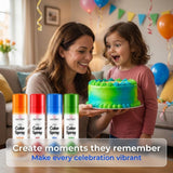 Cake Craft Edible Food Coloring Spray Set – 4 Pack Red, Blue, Green & Orange Cake Decorating Sprays