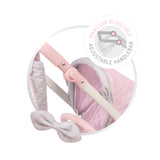 DeCuevas Toys Sophie Twin Doll Stroller – Foldable Double Doll Pushchair with Adjustable Handlebar - Pink