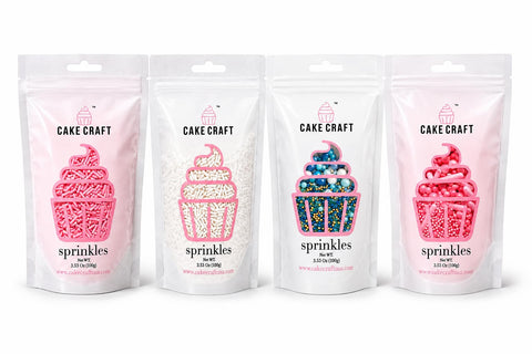 Cake Craft Pastel Sprinkles Collection 4-Pack 100g Each