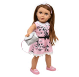 Gift Boutique 18 Inch Girl Fashion Doll – Brown Hair, Brown Eyes, Poseable Body, Dress, Shoes & Accessories