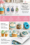 Cake Craft Under the Sea Sprinkles Set – Blue Sugar Strands, Blue & Green Sprinkle Mix & Ocean Cake Decorations