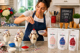 Cake Craft Primary Sprinkles 3 Pack 300g, Red Sugar strands, White Nonpareils & Blue Sugar Strands