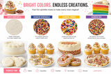Cake Craft Rainbow Sprinkles2 Pack100g per pack, 1 Pack of 500g of sprinkles, Greate Baking product, A rainbow theme mix