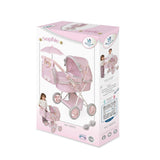 DeCuevas Toys Sophie Folding Doll Pram with Parasol – Luxury Doll Stroller - Pink