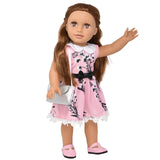 Gift Boutique 18 Inch Girl Fashion Doll – Brown Hair, Brown Eyes, Poseable Body, Dress, Shoes & Accessories