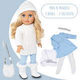 Gift Boutique Mary 18 Inch Girl Fashion Doll – Long Blonde Hair, Blue Eyes, 2 Outfits, Boots & Accessories in Gift Box