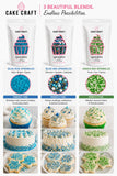 Cake Craft Under the Sea Sprinkles Set – Blue Sugar Strands, Blue & Green Sprinkle Mix & Ocean Cake Decorations