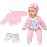 Dolls To Play Soft Body Baby Doll, 14 Inch Doll with Clothes Set and Accessories - Blue