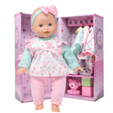 My Lil Wardrobe 14-Inch Realistic Soft Baby Doll with Clothes &amp; Accessories - Pink