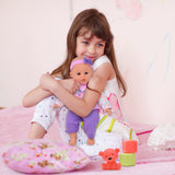 My Lil Wardrobe 14-Inch Realistic Soft Baby Doll with Clothes & Accessories - Purple