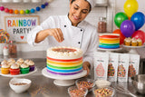 Cake Craft Rainbow Sprinkles2 Pack100g per pack, 1 Pack of 500g of sprinkles, Greate Baking product, A rainbow theme mix