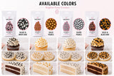 Cake Craft Gold & Silver Sprinkles 4 Pack – Metallic Gold Mix & Sugar Pearls Cake Decorating Set, 400g