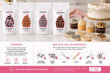 Cake Craft Gold & Silver Sprinkles 4 Pack – Metallic Gold Mix & Sugar Pearls Cake Decorating Set, 400g