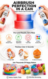 Cake Craft Edible Food Coloring Spray Set – 4 Pack Red, Blue, Green & Orange Cake Decorating Sprays