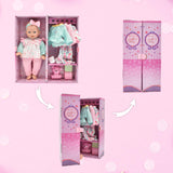 My Lil Wardrobe 14-Inch Realistic Soft Baby Doll with Clothes &amp; Accessories - Pink