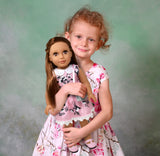 Gift Boutique 18 Inch Girl Fashion Doll – Brown Hair, Brown Eyes, Poseable Body, Dress, Shoes & Accessories