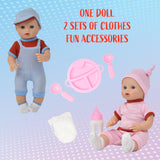 Gift Boutique 12 Inch Realistic Baby Doll – Newborn Doll with Pink Clothes, Diaper, Baby Bottle & Feeding Accessories