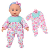 Dolls To Play Soft Body Baby Doll, 14 Inch Doll with Clothes Set and Accessories - Blue