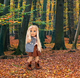 Gift Boutique 18 Inch Girl Fashion Doll – Long Blonde Hair, Blue Eyes, Denim Jacket, Leather Boots & Accessories