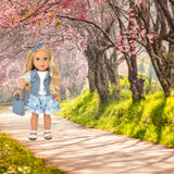 Gift Boutique 18 Inch Girl Fashion Doll – Long Blonde Hair, Blue Eyes, Denim Jacket, Floral Skirt, Boots & Accessories