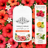 Basin & Bliss Toilet Spray, Spritz Before You Sit, Travel Size, 1 fl oz, 6 Pack, Assorted Scents