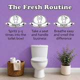 Basin & Bliss Before You Go Toilet Spray – Lavender Scent, 3 Pack, 1 fl oz Each