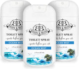 Basin & Bliss Before You Go Toilet Spray – Ocean Mist Scent, 3 Pack, 1 fl oz Each